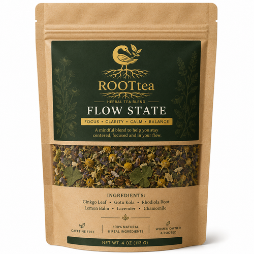 Flow State loose-leaf herbal tea pouch